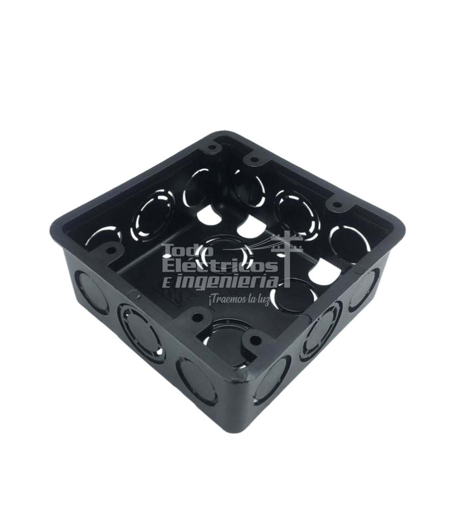 CAJA PVC 4X4 LIBRE DE HALOGENOS NEGRA    