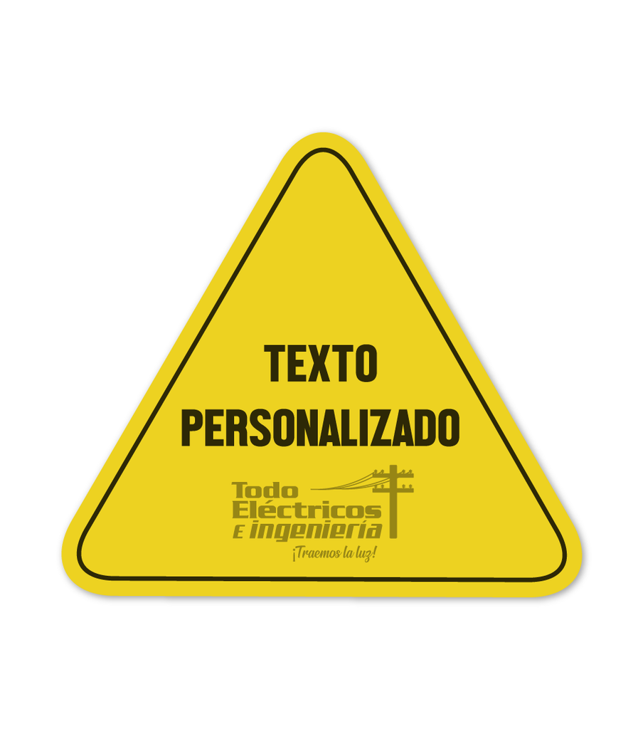 AVISO 18X20 ACRILICO TRIANGULAR     