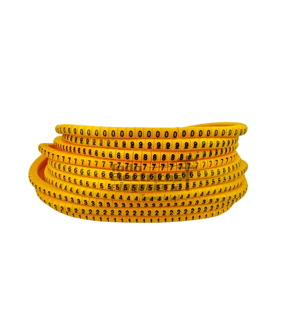 MARCACION CABLE TIPO ANILLO AMARILLA X CAJA   