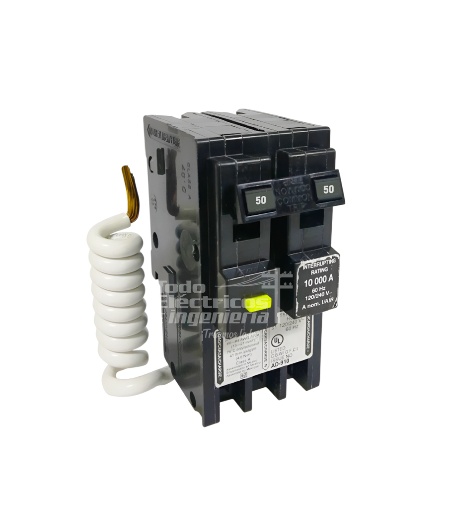 BREAKER ENCHUFABLE GFCI 2X50     