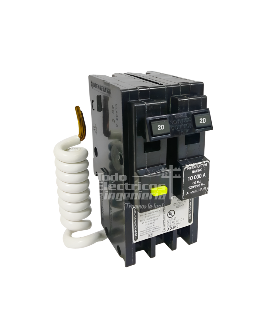 BREAKER ENCHUFABLE GFCI 2X20     