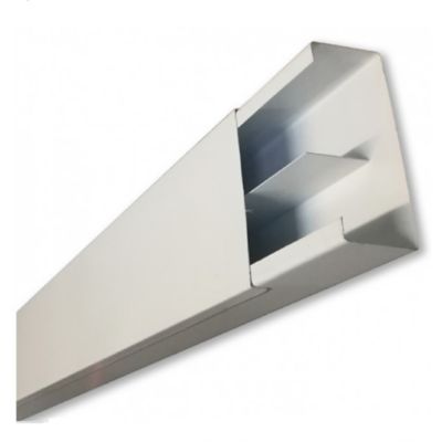 CANALETA METALICA BLANCA 10X4 CON SEPARADOR 2.4M    