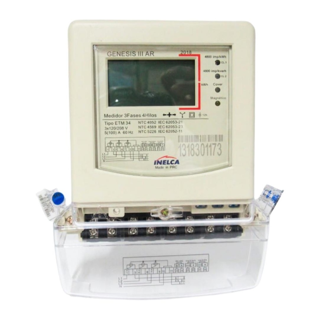 CONTADOR 5-100A TRIFASICO ACTIVA/REACTIVA   