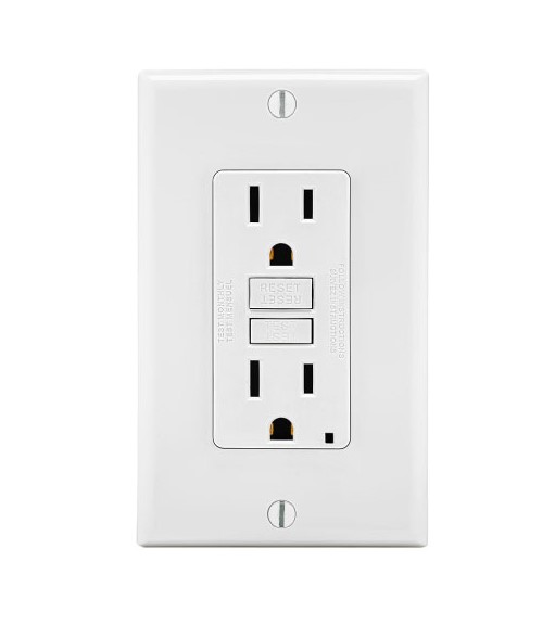 LEVITON TOMA DOBLE GFCI BLANCO    