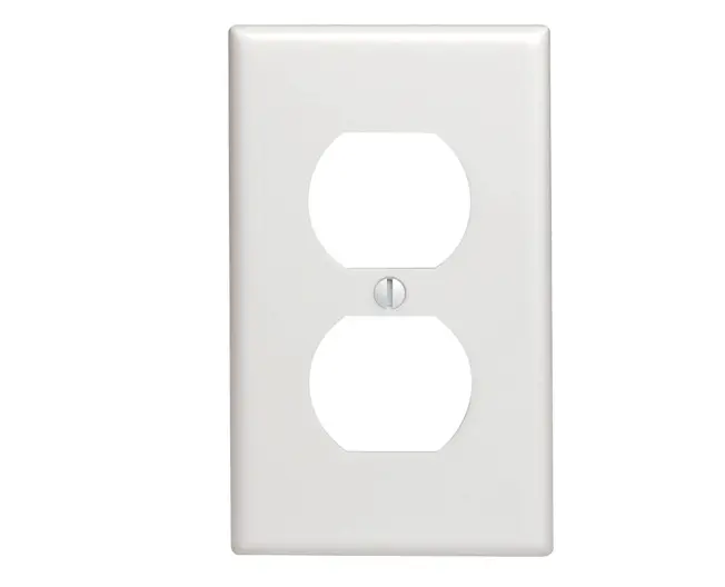 LEVITON PLACA DOBLE BLANCA CON TORNILLO