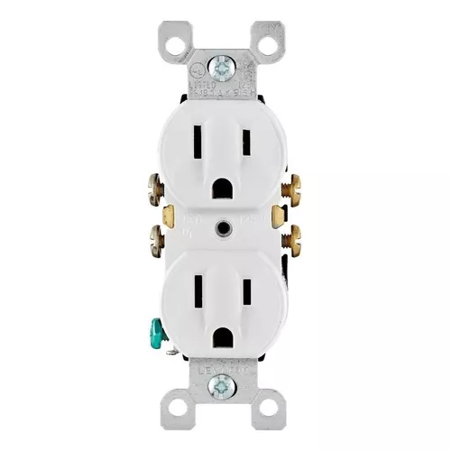 LEVITON TOMA DOBLE BLANCO     