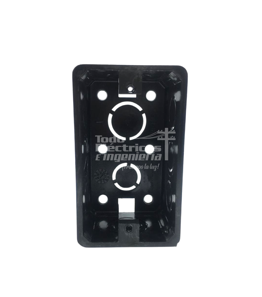 CAJA PVC 2X4 LIBRE DE HALOGENOS NEGRA    
