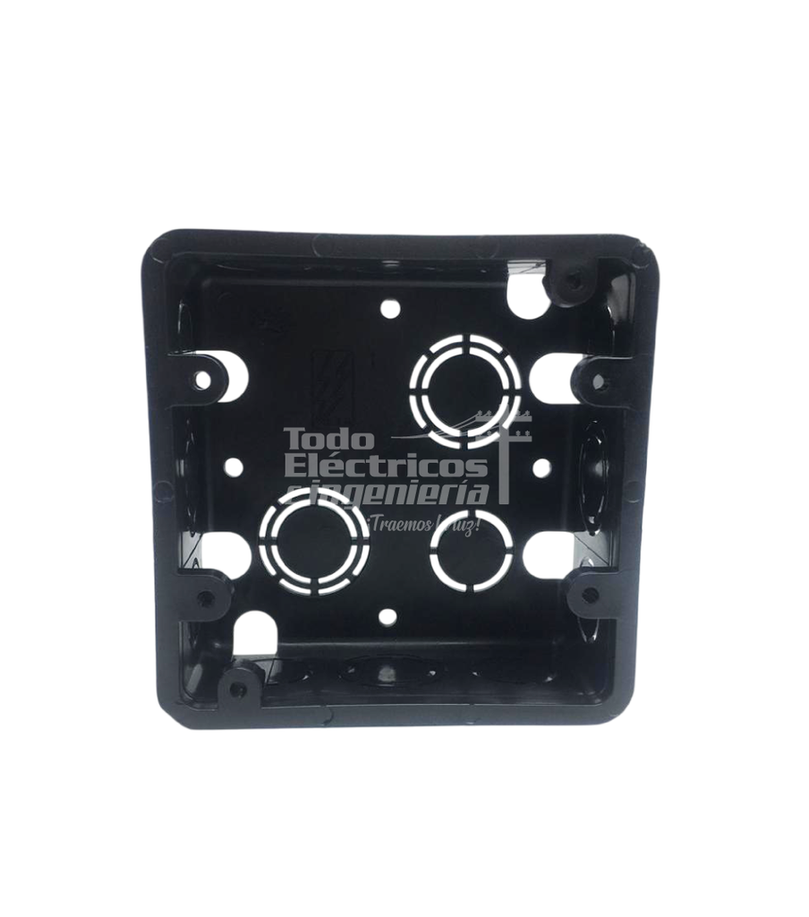CAJA PVC 4X4 LIBRE DE HALOGENOS NEGRA    