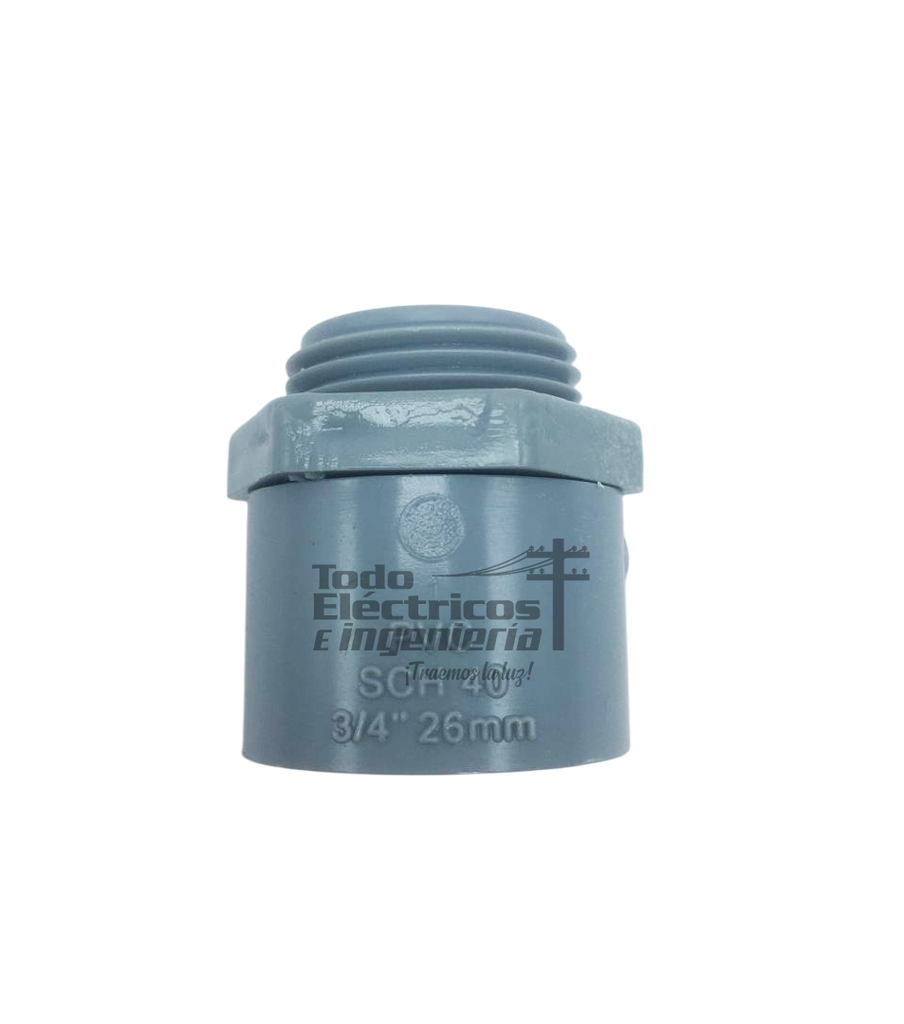 ADAPTADOR PVC 3/4" SCH 40   