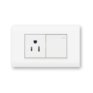 UNIF TOMA P/T+SWITCH BLANCO POLICARBONATO