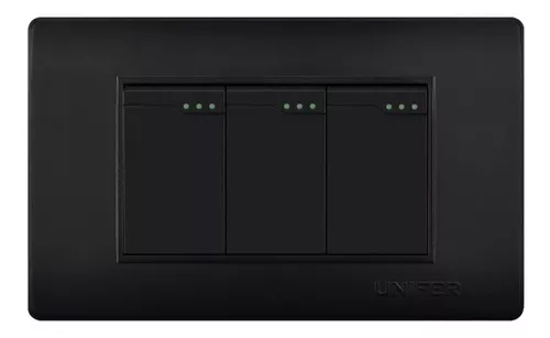 UNIF CONMUTABLE TRIPLE NEGRO POLICARBONATO