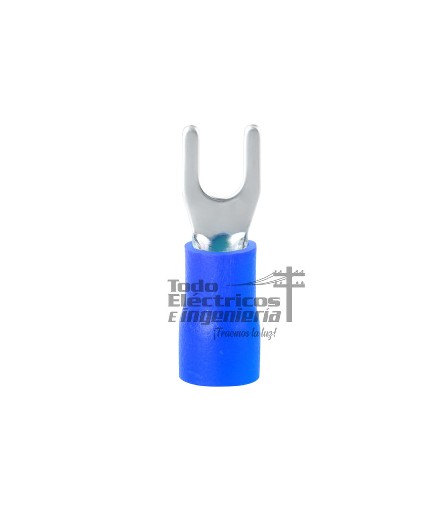 TERMINAL PLASTICA U AZUL     