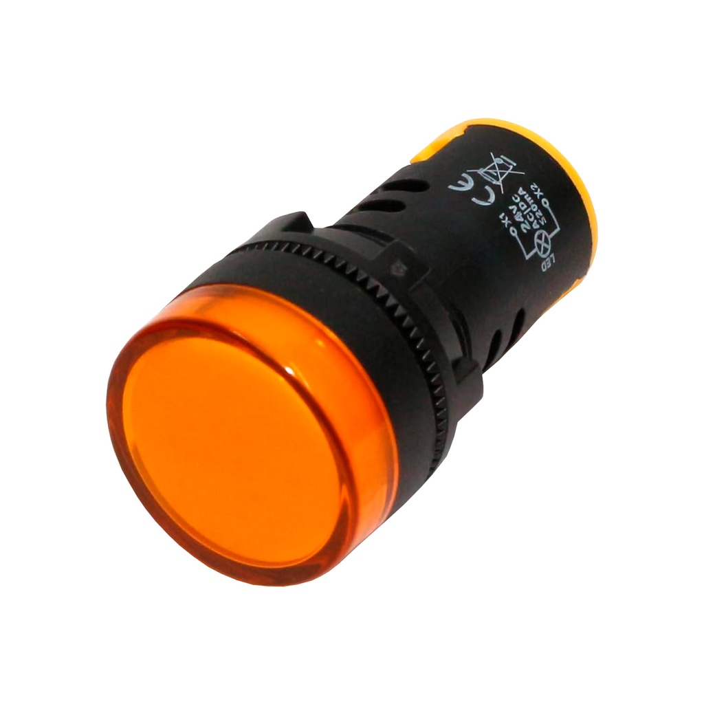 PILOTO LED 22MM 220V NARANJA