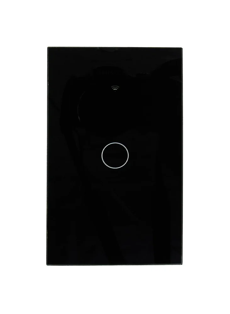 SWITCH SENCILLO NEGRO TACTIL 1000W WIFI INTELIGENTE