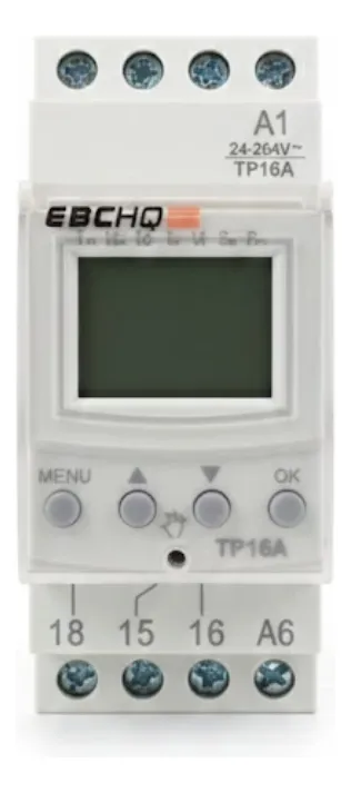 TIMER DIGITAL MULTIVOLTAJE 24-264VAC/DC RIEL DIN