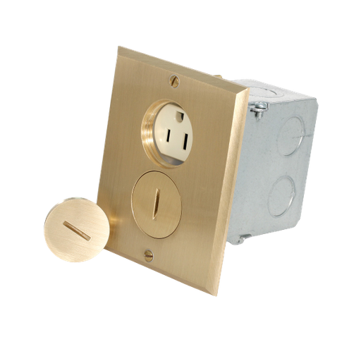 [0360366000002] LEVITON TOMA DOBLE DE PISO P/T   