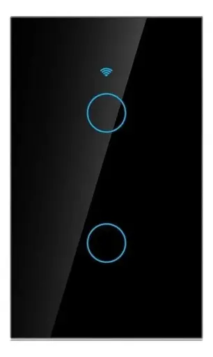 [0505024000004] SWITCH DOBLE NEGRO TACTIL WIFI INTELIGENTE